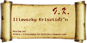 Illavszky Krisztián névjegykártya